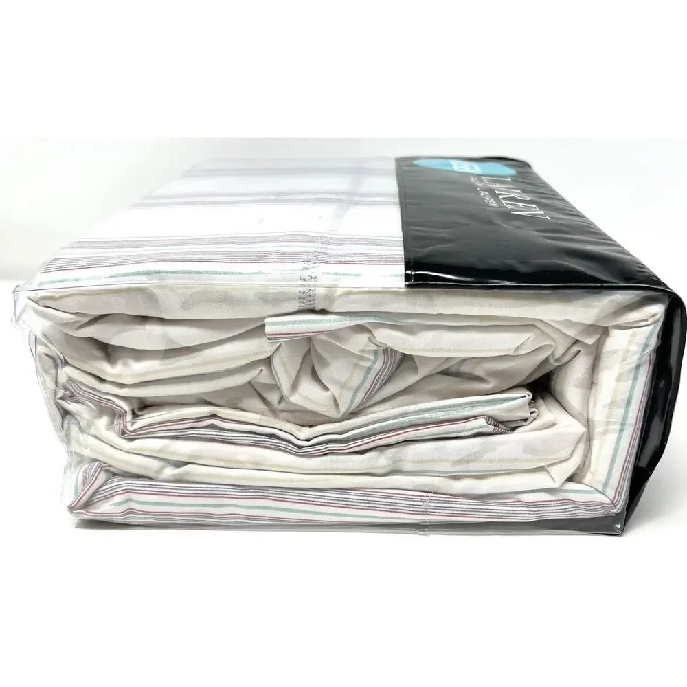 Ralph Lauren Claudia Stripe Queen Sheet Set Cream Multi NIP 4 pcs NWT